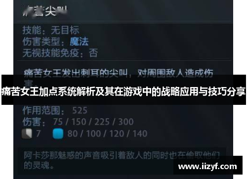 痛苦女王加点系统解析及其在游戏中的战略应用与技巧分享